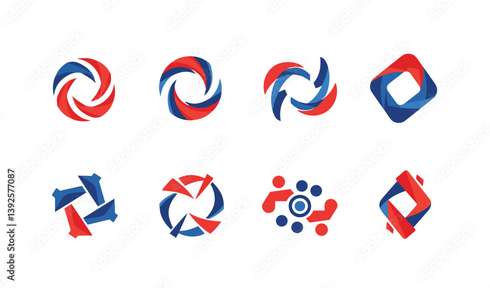 Aufkleber planning progress focused logos showing structure success and team values