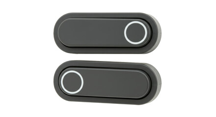 Isolated Toggle Switches in On and Off Positions