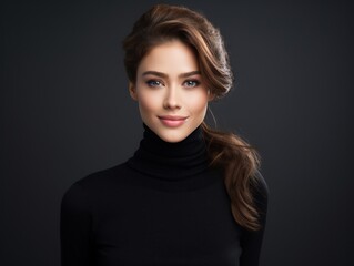 Fototapeta premium Elegant woman with perfect makeup and hair