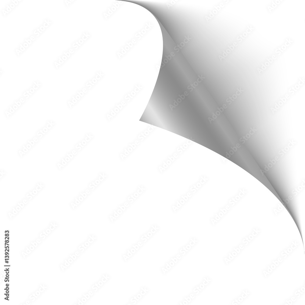 Poster png folded sheet blank empty isolated paper white design vector background corner message page reali