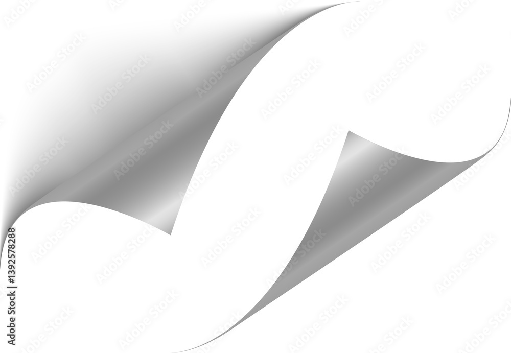 Poster png folded sheet blank empty isolated paper white design vector background corner message page reali