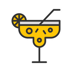 Cocktail icon vector image. Suitable for mobile apps, web apps and print media.