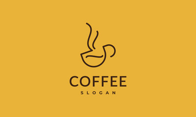 coffee cup logo vector illustration, logo template