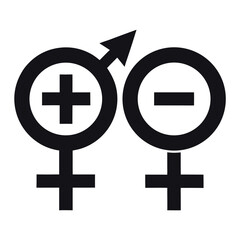 Male And Female Symbol Graphic Representation Gender Icon Illustration