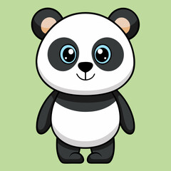 Adorable Cute Panda Vector Illustration