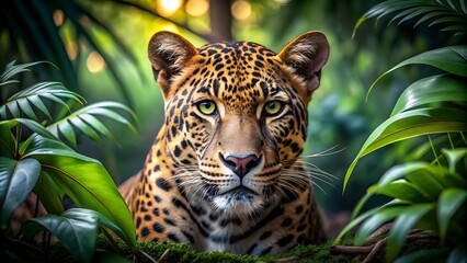 Naklejka premium A Close-Up Full HD Highly Detailed Image of a Tiger