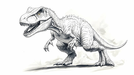 Obraz premium dinosaur drawing cartoon illustration