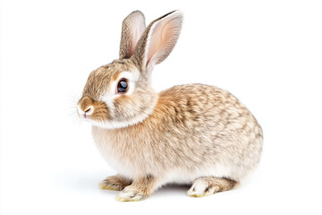 Fototapeta premium a small rabbit with a long tail sitting on a white surface