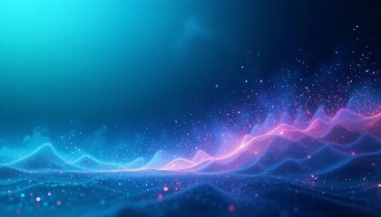 Fototapeta premium Abstract Digital Waveform Landscape of excellence in splendor beyond compare with grace in style