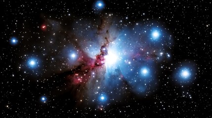 Stunning view of the orion nebula capturing the beauty of cosmic gas and stellar formation