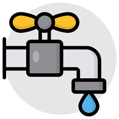 Modern design icon of water tap
