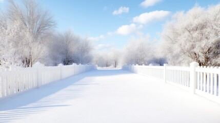 Obraz premium Winter wonderland pathway