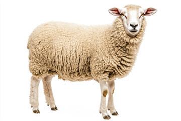 Fototapeta premium a sheep standing in front of a white background