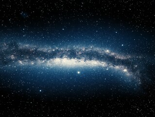 Obraz premium Majestic galaxy with bright stars in the background creating a stunning cosmic landscape