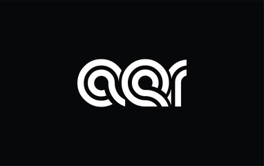 AER Creative Unique Modern Letter Logo Design. Stylized logo featuring a unique letter design, presenting abstract minimalist aesthetics and modern appeal.