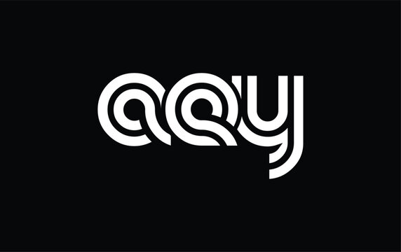 AEY Creative Unique Modern Letter Logo Design. Stylized logo featuring a unique letter design, presenting abstract minimalist aesthetics and modern appeal.