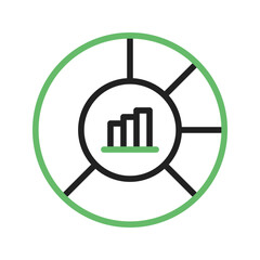 Donut Chart icon vector image. Suitable for mobile apps, web apps and print media.