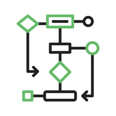 Flow Chart II icon vector image. Suitable for mobile apps, web apps and print media.