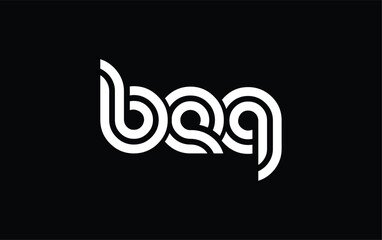 BEQ Creative Unique Modern Letter Logo Design. Stylized logo featuring a unique letter design, presenting abstract minimalist aesthetics and modern appeal.