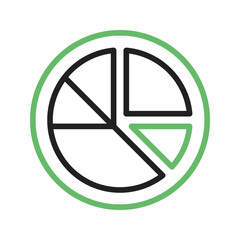 Pie Chart I icon vector image. Suitable for mobile apps, web apps and print media.