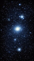 Obraz premium Stunning representation of the constellation sirius in the night sky with twinkling stars