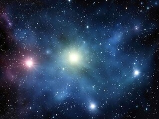 Obraz premium Stunning nebula in space with dazzling stars in the background showcasing cosmic beauty and depth