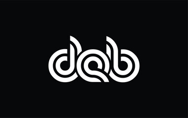 DEB Creative Unique Modern Letter Logo Design. Stylized logo featuring a unique letter design, presenting abstract minimalist aesthetics and modern appeal.