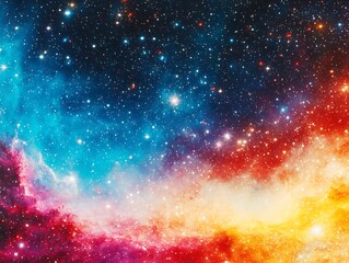 Fototapeta premium Majestic nebula surrounded by distant stars creating a breathtaking view of the night sky