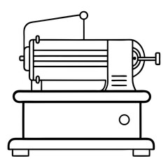 Obraz premium Binding Machine Line Art Drawing for Coloring Book Page