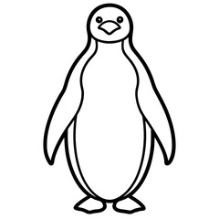 Single Line Penguin Vector Design