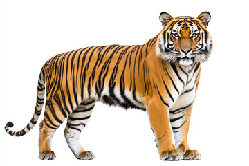 Obraz premium a tiger standing on a white surface