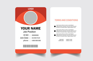 corporate Modern and simple business office id card design bundle. Corporate company employee identity card template