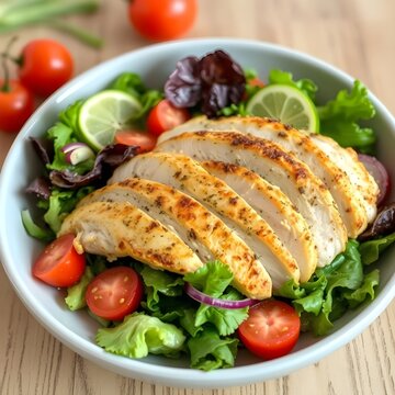 ensalada de pechuga de pollo asado
