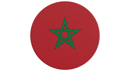 Isolated Flag of Morocco