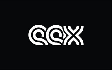 EEX Creative Unique Modern Letter Logo Design. Stylized logo featuring a unique letter design, presenting abstract minimalist aesthetics and modern appeal.
