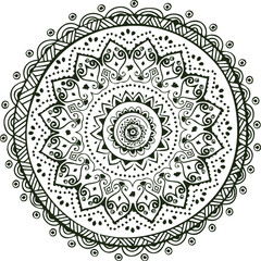 Beautiful flower art and mandala vector design