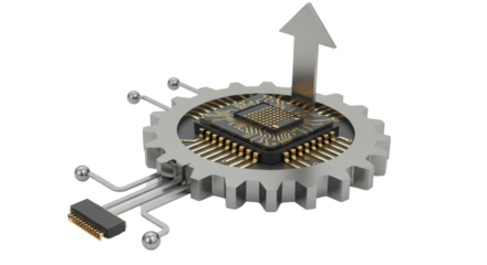 Isolated Processor with Gear and Arrow Technology Innovation
