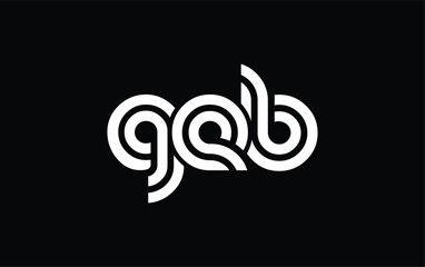 Obraz premium GEB Creative Unique Modern Letter Logo Design. Stylized logo featuring a unique letter design, presenting abstract minimalist aesthetics and modern appeal.