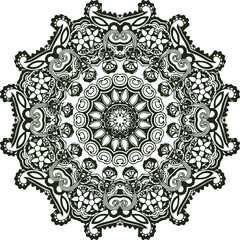 Beautiful flower art and mandala vector design