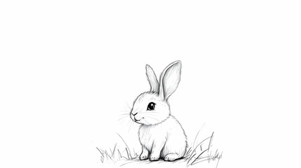Fototapeta premium rabbit cartoon drawing illustration