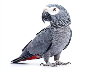 Obraz premium a parrot standing on a white surface with its wings spread