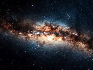 Fototapeta premium Majestic large galaxy displaying a breathtaking collection of stars in a cosmic dance