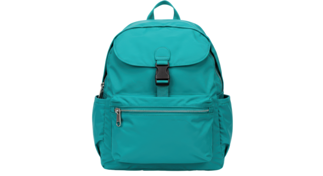 Isolated Teal Casual Backpack Fashion Travel School