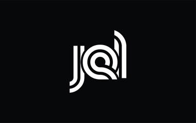 Obraz premium JEL Creative Unique Modern Letter Logo Design. Stylized logo featuring a unique letter design, presenting abstract minimalist aesthetics and modern appeal.