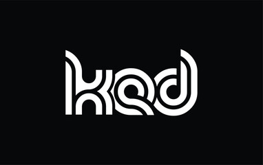 KED Creative Unique Modern Letter Logo Design. Stylized logo featuring a unique letter design, presenting abstract minimalist aesthetics and modern appeal.