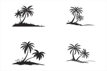 Fototapeta premium Palm Tree Silhouettes