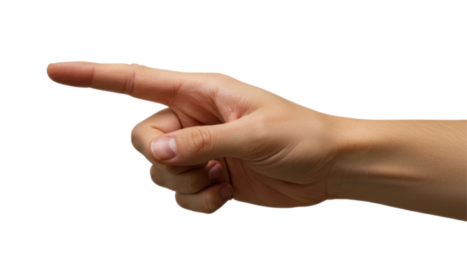 Isolated Pointing Hand