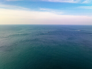 Obraz premium Sea surface aerial view,Bird eye view photo of waves water surface texture,Summer sea background,Beautiful nature Amazing view sea background