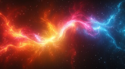 Fototapeta premium Cosmic energy clash in the void