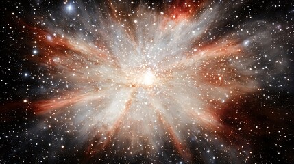 Fototapeta premium Beautiful star cluster in the night sky displaying a mesmerizing array of bright celestial bodies